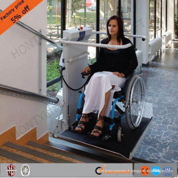 CE le plus vendu inclinant l&#39;ascenseur de fauteuil roulant pour le centre commercial ou les ascenseurs d&#39;escalier courbes ascenseur pour les handicapés